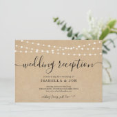 Rustikale Hochzeitsempfehlung nur Einladung (Stehend Vorderseite)