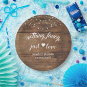 Rustikale Hochzeitsempfehlung Pappteller (Party)