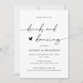 Rustikale Hochzeitsempfehlung Party Einladung (Vorderseite)