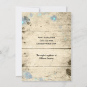 Rustikale Hochzeitsempfehlung & String Lights Einladung (Rückseite)