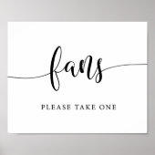 Rustikale Hochzeitsfans bitte ein Zeichen nehmen Poster (Vorne)