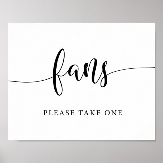 Rustikale Hochzeitsfans bitte ein Zeichen nehmen Poster (Vorne)