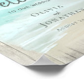 Rustikale Hochzeitsfeier am Strand Poster (Ecke)