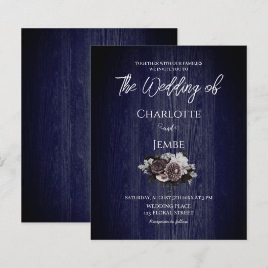 Rustikale Hochzeitsfeier aus Holz (Vorne/Hinten)