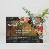 Rustikale Hochzeitsfeier aus Holz Ankündigung (Stehend Vorderseite)