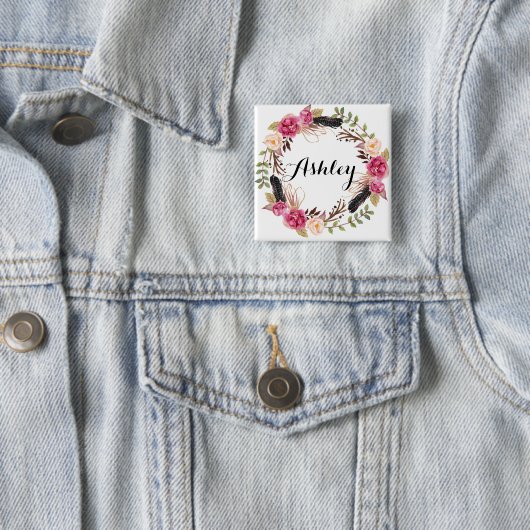 Rustikale Hochzeitsfeier Button (Beispiel)