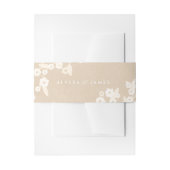 Rustikale Hochzeitsfeier | Ecru Einladungsbanderole (Vorderseite Beispiel)