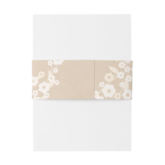 Rustikale Hochzeitsfeier | Ecru Einladungsbanderole (Rückseitenbeispiel)