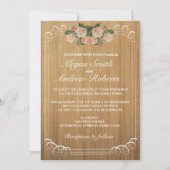 Rustikale Hochzeitsfeier Einladung (Vorderseite)