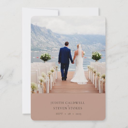 Rustikale Hochzeitsfeier Einladung (Rückseite)