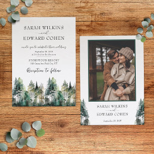 Rustikale Hochzeitsfeier Einladung