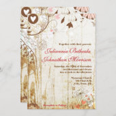 Rustikale Hochzeitsfeier Einladung (Vorne/Hinten)