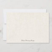 Rustikale Hochzeitsfeier Einladung (Rückseite)