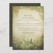 Rustikale Hochzeitsfeier Einladung (Vorne/Hinten)