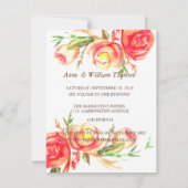 Rustikale Hochzeitsfeier Einladungen zur Blumenkul (Rückseite)