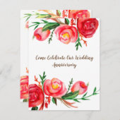 Rustikale Hochzeitsfeier Einladungen zur Blumenkul (Vorne/Hinten)