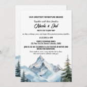 Rustikale Hochzeitsfeier für Outdoorsy Einladung (Vorne/Hinten)