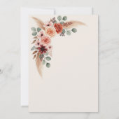 Rustikale Hochzeitsfeier Hintergrund Einladung (Rückseite)