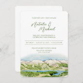 Rustikale Hochzeitsfeier im Gebirge Einladung (Vorne/Hinten)