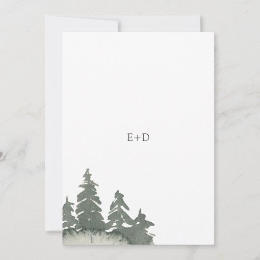 Rustikale Hochzeitsfeier im Gebirge Einladung (Rückseite)