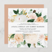 Rustikale Hochzeitsfeier im Herbst Einladung (Vorne/Hinten)