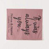 Rustikale Hochzeitsfeier im Hintergrund Wandteppich (Vorderseite (Horizontal))