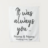 Rustikale Hochzeitsfeier im Hintergrund Wandteppich (Vorderseite)