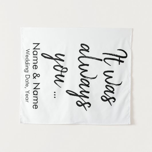 Rustikale Hochzeitsfeier im Hintergrund Wandteppich (Vorderseite (Horizontal))