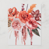 Rustikale Hochzeitsfeier in Aquarellfarben (Rückseite)