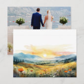 Rustikale Hochzeitsfeier Postkarte (Vorne/Hinten)