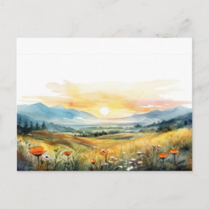 Rustikale Hochzeitsfeier Postkarte