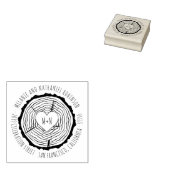 Rustikale Hochzeitsfeier Rücksendeadresse aus Holz Gummistempel (Stempel)