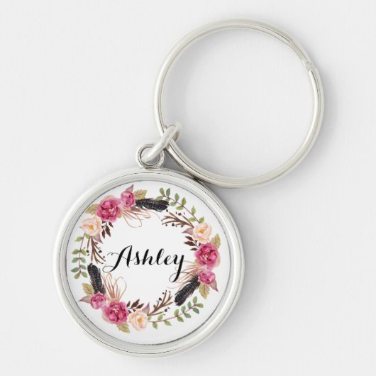 Rustikale Hochzeitsfeier Schlüsselanhänger (Vorne)