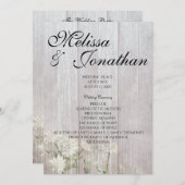 Rustikale Hochzeitsfeier V2 Einladung (Vorne/Hinten)