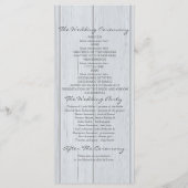 rustikale Hochzeitsfeiern mit schicken Korallen un Programm (Rückseite)