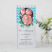 rustikale Hochzeitsfeiern mit schicken Korallen un Programm (Stehend Vorderseite)