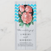 rustikale Hochzeitsfeiern mit schicken Korallen un Programm (Vorderseite)