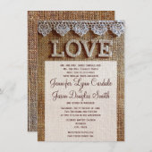 Rustikale Hochzeitsfeiern und Hochzeitsfeiern in d Einladung (Vorne/Hinten)