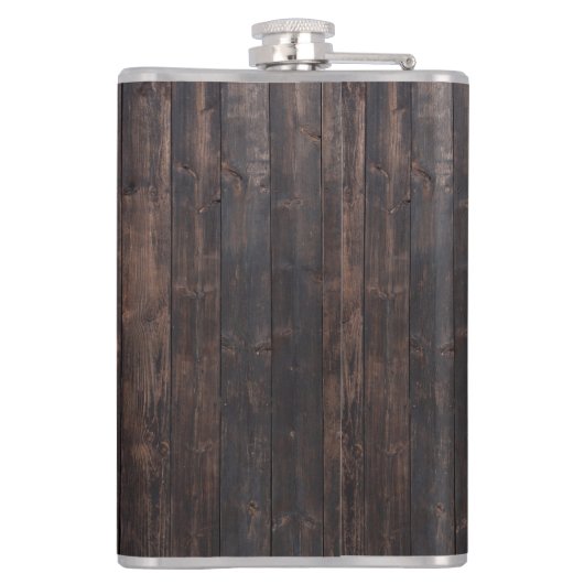 Rustikale Hochzeitsflasche - Trauzeuge-Geschenk Flachmann (Rückseite)