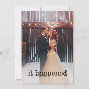 Rustikale Hochzeitsfoto-Boho-Hochzeitsempfang Einladung