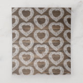 Rustikale Hochzeitsgast-Platzkarten Platzkarte (Innenseite Aufgefaltet)