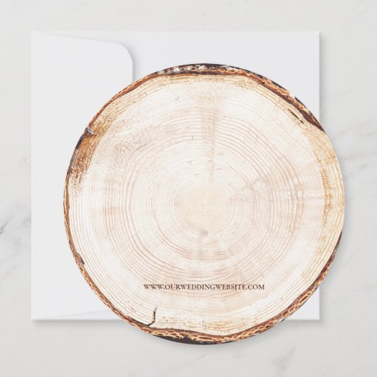 Rustikale Hochzeitshandschrift für Holzschnitt Einladung (Rückseite)