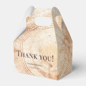 Rustikale Hochzeitsholzbärchen mit Textur Custom Geschenkschachtel (Rückseite)