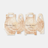 Rustikale Hochzeitsholzbärchen mit Textur Custom Geschenkschachtel (Ungefaltet)