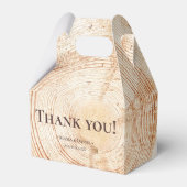 Rustikale Hochzeitsholzbärchen mit Textur Custom Geschenkschachtel (Vorderseite)