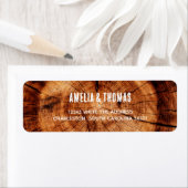 Rustikale Hochzeitsholzbaum-Rücksendeadresse (Insitu)