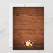 Rustikale Hochzeitsholzlichter Jars Lace Mixed Flo Einladung (Rückseite)