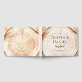 Rustikale Hochzeitsholzmehlbaumrinde Gästebuch (Voll)