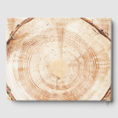 Rustikale Hochzeitsholzmehlbaumrinde Gästebuch (Rückseite)