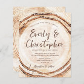 Rustikale Hochzeitsholzschnitte individuell einste (Vorne/Hinten)